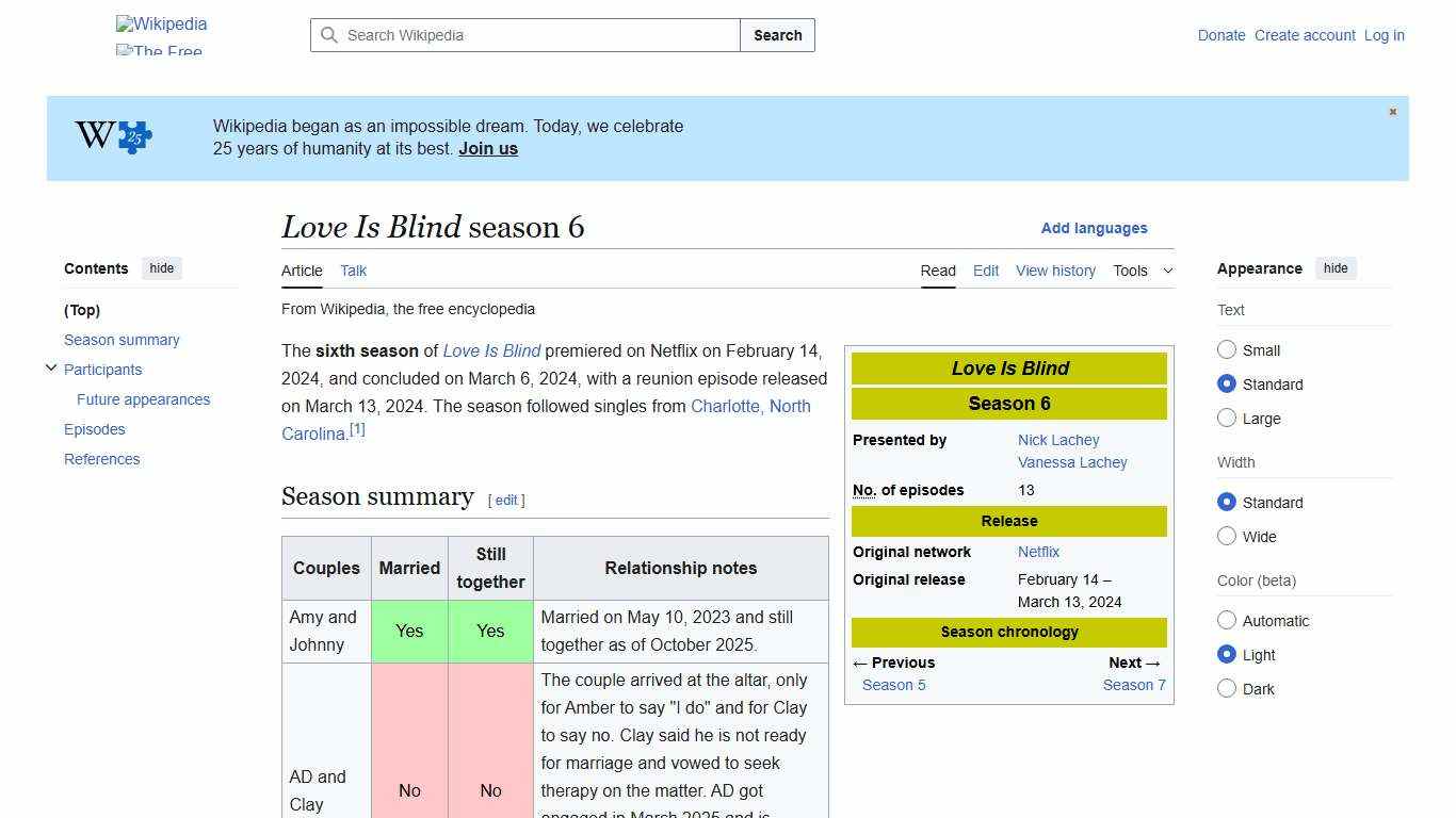Love Is Blind season 6 - Wikipedia